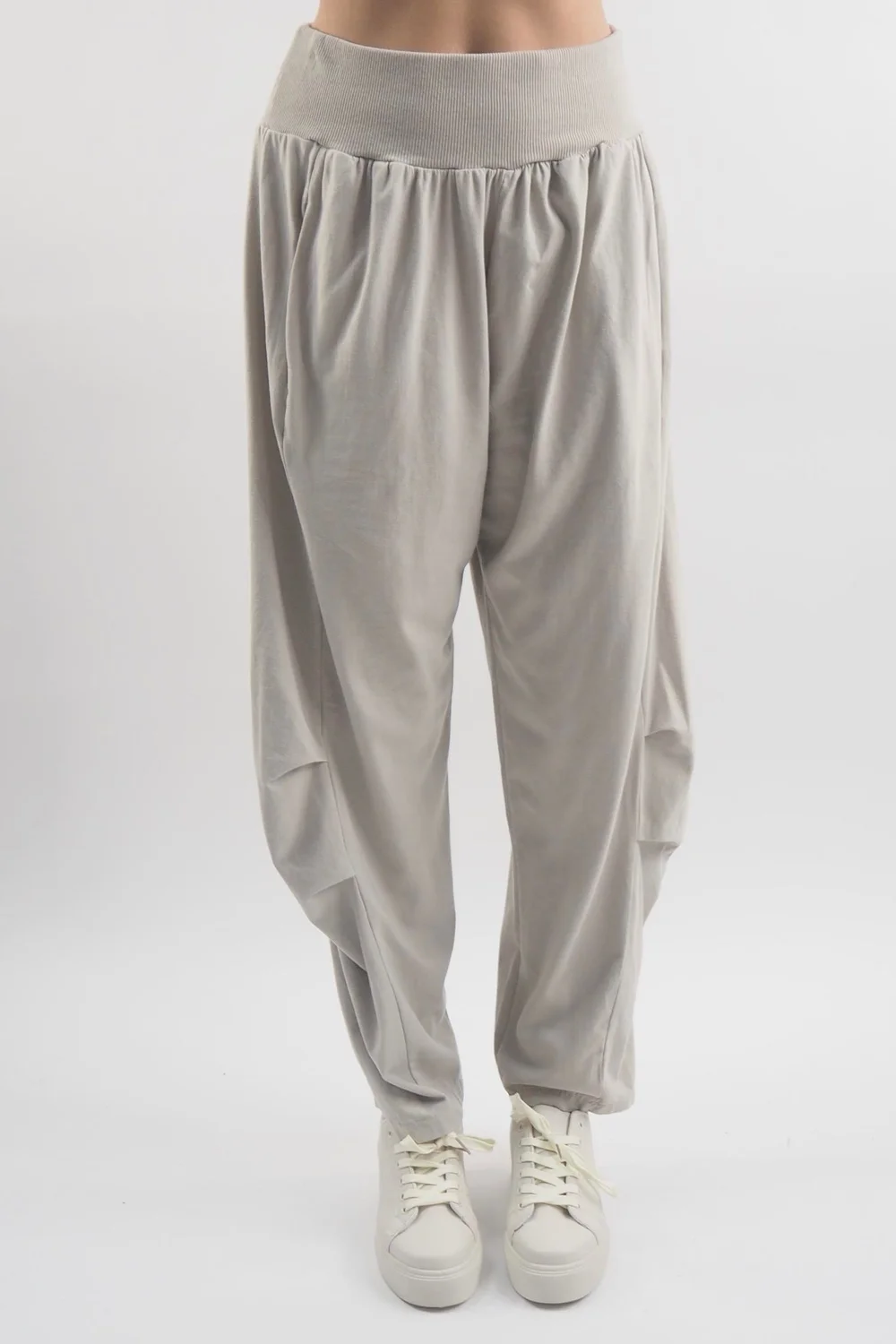 Made In Italy Bodhi Tuck Cocoon Pant Stone 3 Made In Italy Bodhi Tuck Cocoon Pant Stone