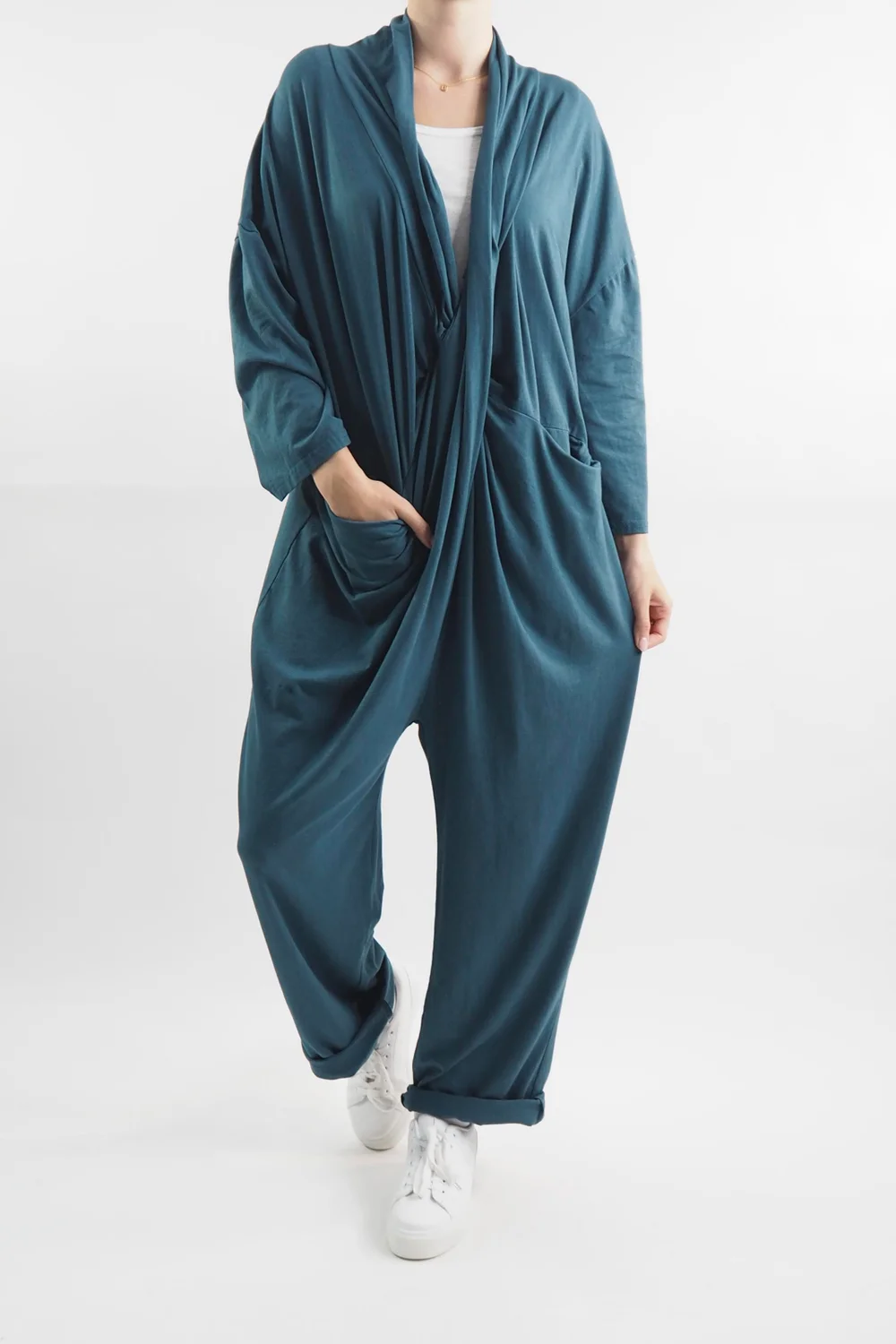 Made In Italy Bodhi Twist Jumpsuit Dark Lagoon 2 Made In Italy Bodhi Twist Jumpsuit Dark Lagoon