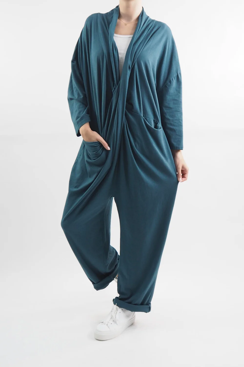 Made In Italy Bodhi Twist Jumpsuit Dark Lagoon 3 Made In Italy Bodhi Twist Jumpsuit Dark Lagoon - Image 2
