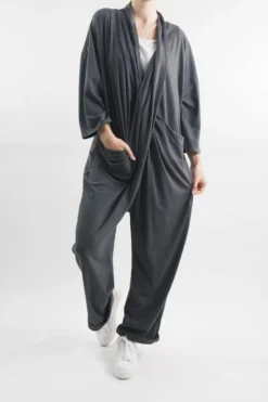 Made In Italy Bodhi Twist Jumpsuit Shadow Grey