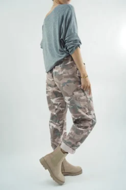 Made In Italy Camo Classic Magic Trouser Antique Blush Pink -VogueCurve Store made in italy camo classic magic trouser antique blush05.jpg