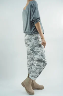 Made In Italy Camo Classic Magic Trouser Dove 15 Made In Italy Camo Classic Magic Trouser Dove -VogueCurve Store made in italy camo classic magic trouser dove06.jpg