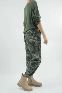 Made In Italy Camo Classic Magic Trouser Khaki -VogueCurve Store made in italy camo classic magic trouser khaki06.jpg