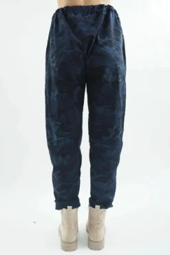 Made In Italy Camo Classic Magic Trouser Navy -VogueCurve Store made in italy camo classic magic trouser navy04.jpg