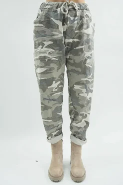 Made In Italy Camo Classic Magic Trouser Stone 11 Made In Italy Camo Classic Magic Trouser Stone -VogueCurve Store made in italy camo classic magic trouser stone02.jpg