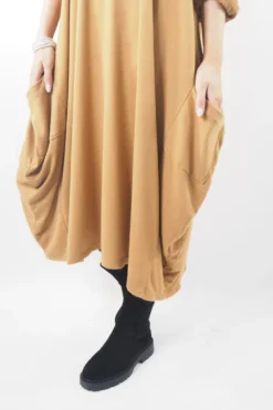 Made In Italy Chalet Classic Cocoon Knit Dress Camel Brown -VogueCurve Store made in italy chalet classic cocoon knit dress camel brown04.jpg