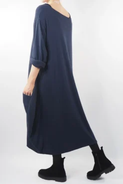 Made In Italy Chalet Classic Cocoon Knit Dress Ink Blue 11 Made In Italy Chalet Classic Cocoon Knit Dress Ink Blue -VogueCurve Store made in italy chalet classic cocoon knit dress ink blue03.jpg