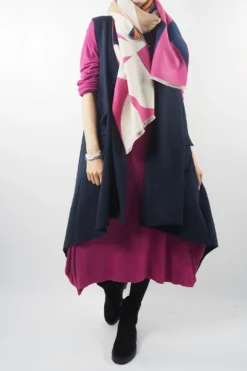 Made In Italy Chalet Classic Cocoon Knit Dress Magenta Pink -VogueCurve Store made in italy chalet classic cocoon knit dress magenta pink01.jpg