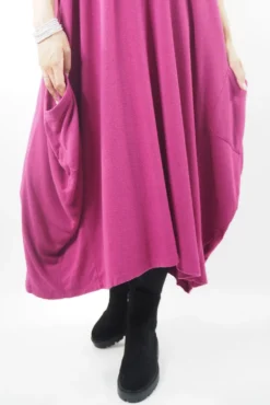 Made In Italy Chalet Classic Cocoon Knit Dress Magenta Pink -VogueCurve Store made in italy chalet classic cocoon knit dress magenta pink05.jpg