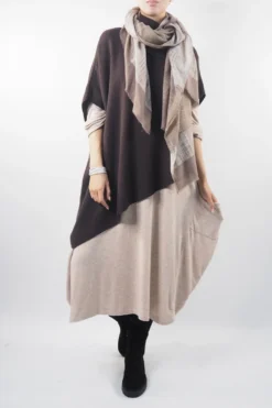 Made In Italy Chalet Classic Cocoon Knit Dress Oatmeal Beige -VogueCurve Store made in italy chalet classic cocoon knit dress oatmeal beige05.jpg