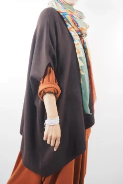 Made In Italy Chalet Classic Cocoon Knit Dress Saffron Rust -VogueCurve Store made in italy chalet classic cocoon knit dress saffron rust06.jpg