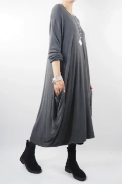 Made In Italy Chalet Classic Cocoon Knit Dress Shadow Grey 11 Made In Italy Chalet Classic Cocoon Knit Dress Shadow Grey -VogueCurve Store made in italy chalet classic cocoon knit dress shadow grey03.jpg