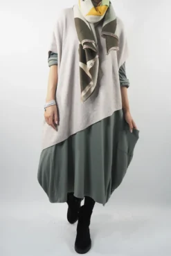 Made In Italy Chalet Classic Cocoon Knit Dress Soft Khaki Green -VogueCurve Store made in italy chalet classic cocoon knit dress soft khaki green05.jpg