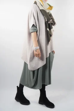 Made In Italy Chalet Classic Cocoon Knit Dress Soft Khaki Green -VogueCurve Store made in italy chalet classic cocoon knit dress soft khaki green06.jpg