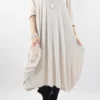 Made In Italy Chalet Classic Cocoon Knit Dress Stone Beige