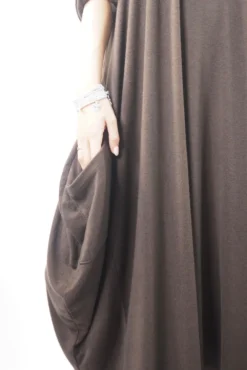 Made In Italy Chalet Classic Cocoon Knit Dress Umber Brown ** -VogueCurve Store made in italy chalet classic cocoon knit dress umber brown04.jpg