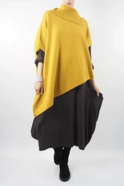 Made In Italy Chalet Classic Cocoon Knit Dress Umber Brown ** -VogueCurve Store made in italy chalet classic cocoon knit dress umber brown05.jpg