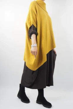 Made In Italy Chalet Classic Cocoon Knit Dress Umber Brown ** -VogueCurve Store made in italy chalet classic cocoon knit dress umber brown06.jpg