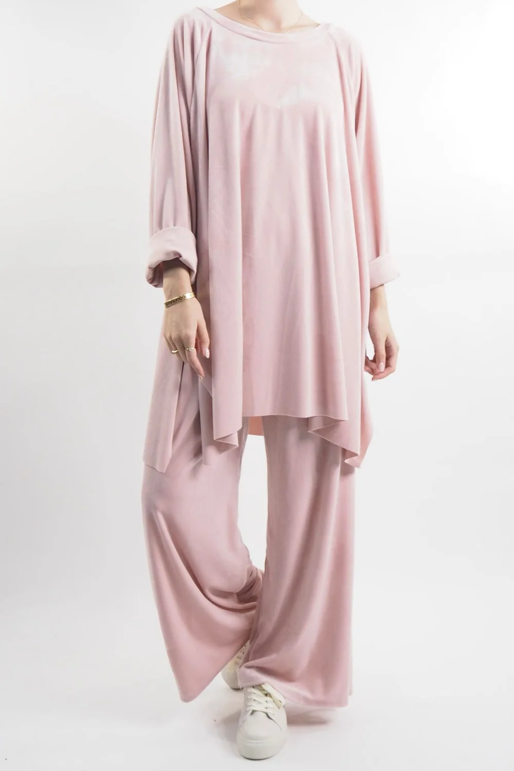 Made In Italy Chalet Soft Stretch Velour Set Blush Pink 3 Made In Italy Chalet Soft Stretch Velour Set Blush Pink