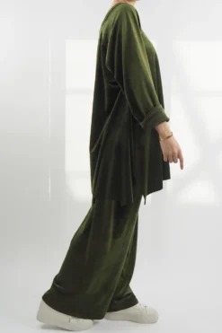 Made In Italy Chalet Soft Stretch Velour Set Deep Olive 9 Made In Italy Chalet Soft Stretch Velour Set Deep Olive -VogueCurve Store made in italy chalet soft stretch velour set deep olive203.jpg