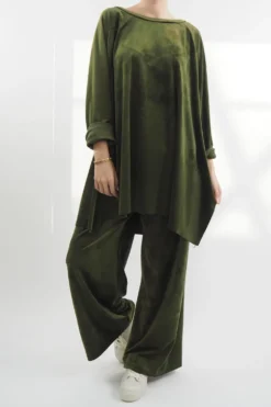 Made In Italy Chalet Soft Stretch Velour Set Deep Olive 10 Made In Italy Chalet Soft Stretch Velour Set Deep Olive -VogueCurve Store made in italy chalet soft stretch velour set deep olive204.jpg