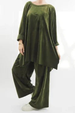 Made In Italy Chalet Soft Stretch Velour Set Deep Olive 11 Made In Italy Chalet Soft Stretch Velour Set Deep Olive -VogueCurve Store made in italy chalet soft stretch velour set deep olive20q.jpg