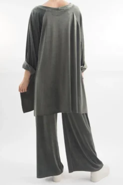 Made In Italy Chalet Soft Stretch Velour Set Soft Khaki 8 Made In Italy Chalet Soft Stretch Velour Set Soft Khaki -VogueCurve Store made in italy chalet soft stretch velour set khaki203.jpg