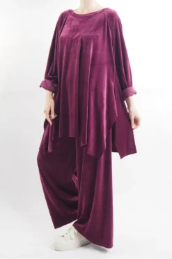 Made In Italy Chalet Soft Stretch Velour Set Magenta 9 Made In Italy Chalet Soft Stretch Velour Set Magenta -VogueCurve Store made in italy chalet soft stretch velour set magenta04.jpg