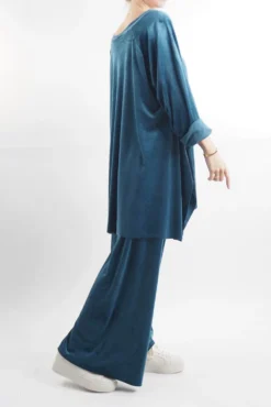 Made In Italy Chalet Soft Stretch Velour Set Prussian -VogueCurve Store made in italy chalet soft stretch velour set prussian02.jpg