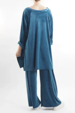 Made In Italy Chalet Soft Stretch Velour Set Prussian -VogueCurve Store made in italy chalet soft stretch velour set prussian03.jpg