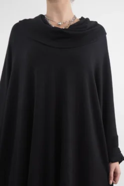 Made In Italy Chalet Super Slouch Cowl Knit Top Black -VogueCurve Store made in italy chalet super slouch cowl knit top black06.jpg