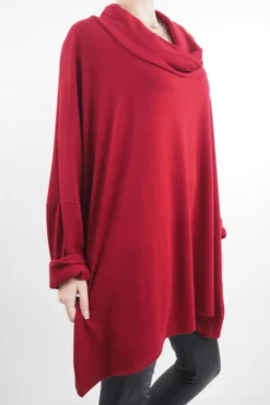 Made In Italy Chalet Super Slouch Cowl Knit Top Bordeaux 9 Made In Italy Chalet Super Slouch Cowl Knit Top Bordeaux -VogueCurve Store made in italy chalet super slouch cowl knit top bordeaux02.jpg