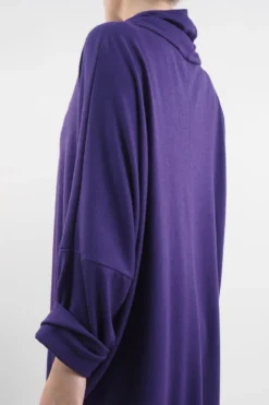 Made In Italy Chalet Super Slouch Cowl Knit Top Deep Purple -VogueCurve Store made in italy chalet super slouch cowl knit top deep purple03.jpg