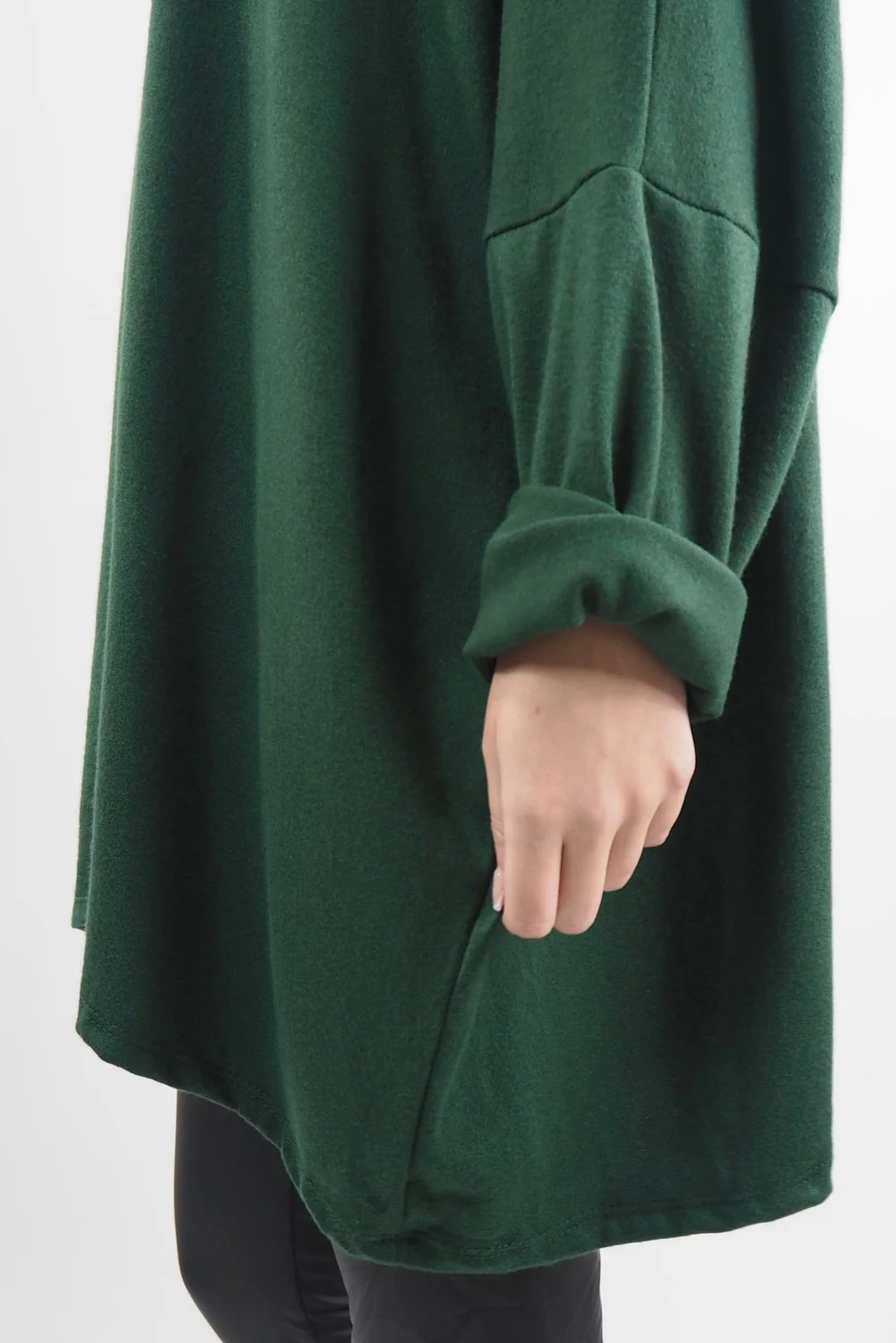 Made In Italy Chalet Super Slouch Cowl Knit Top Forest 6 Made In Italy Chalet Super Slouch Cowl Knit Top Forest - Image 4