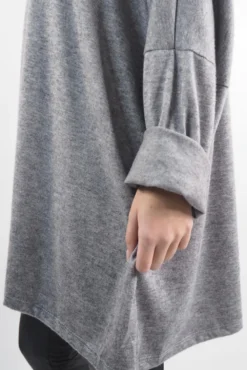 Made In Italy Chalet Super Slouch Cowl Knit Top Slate Marl 12 Made In Italy Chalet Super Slouch Cowl Knit Top Slate Marl -VogueCurve Store made in italy chalet super slouch cowl knit top grey marl04.jpg