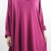 Made In Italy Chalet Super Slouch Cowl Knit Top Magenta -VogueCurve Store made in italy chalet super slouch cowl knit top magenta01.jpg