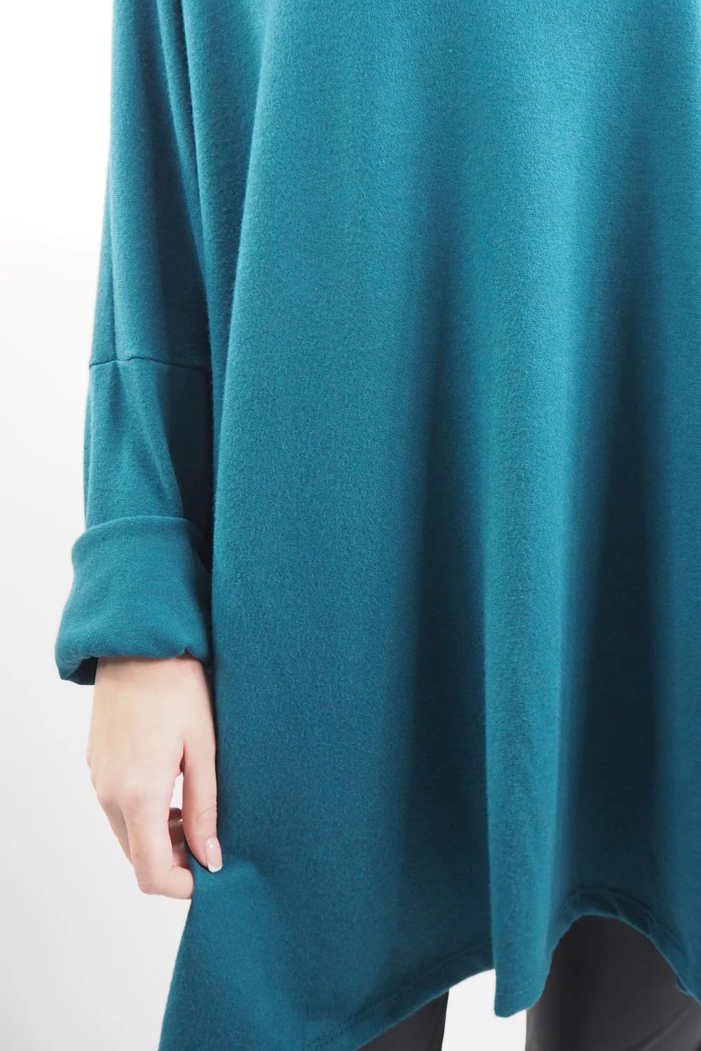 Made In Italy Chalet Super Slouch Cowl Knit Top Prussian 7 Made In Italy Chalet Super Slouch Cowl Knit Top Prussian - Image 5