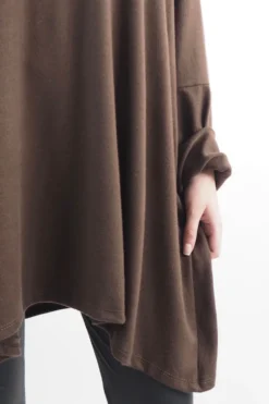 Made In Italy Chalet Super Slouch Cowl Knit Top Truffle -VogueCurve Store made in italy chalet super slouch cowl knit top truffle05.jpg