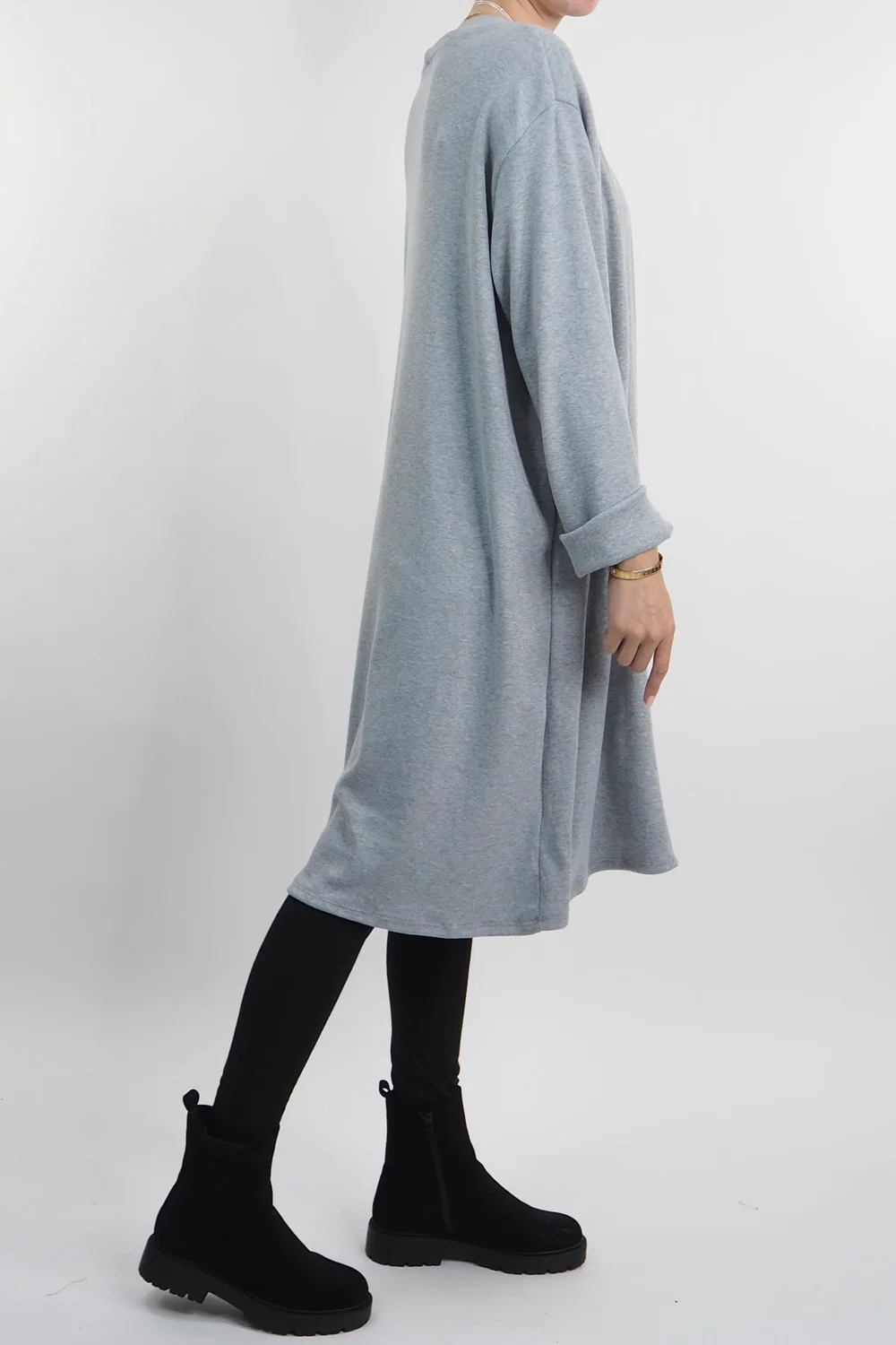 Made In Italy Chalet When 2 Become 1 Dress Grey Marl 4 Made In Italy Chalet When 2 Become 1 Dress Grey Marl - Image 2