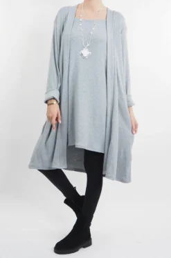 Made In Italy Chalet When 2 Become 1 Dress Grey Marl