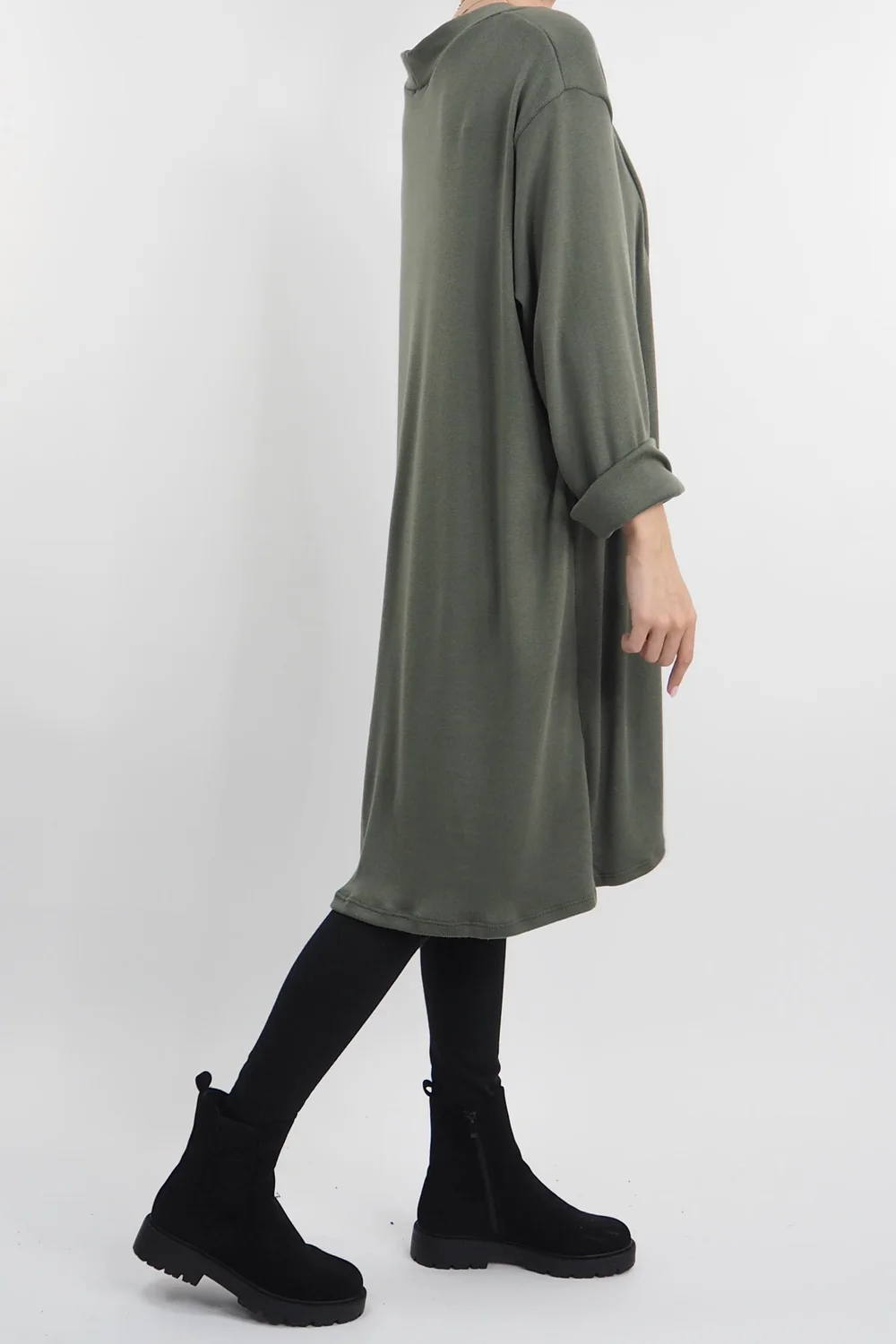 Made In Italy Chalet When 2 Become 1 Dress Soft Khaki 4 Made In Italy Chalet When 2 Become 1 Dress Soft Khaki - Image 2