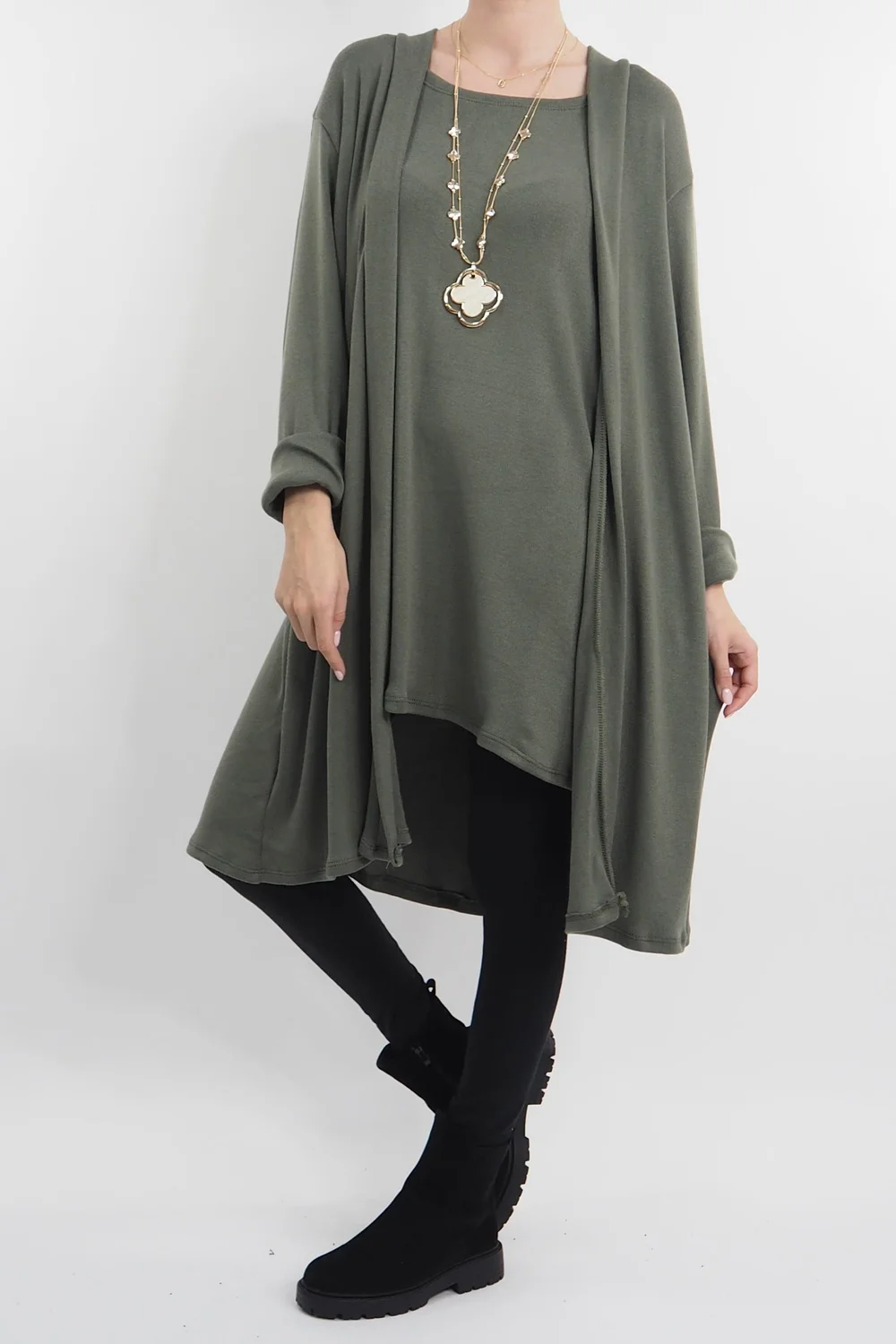 Made In Italy Chalet When 2 Become 1 Dress Soft Khaki 3 Made In Italy Chalet When 2 Become 1 Dress Soft Khaki