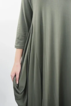 Made In Italy Classic Long Sleeve Parachute Maxi Dress Khaki 13 Made In Italy Classic Long Sleeve Parachute Maxi Dress Khaki -VogueCurve Store made in italy classic long sleeve parachute maxi dress khaki05.jpg