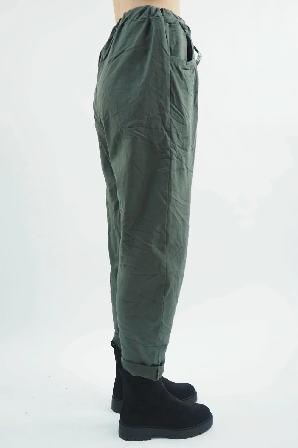 Made In Italy Classic Magic Trouser Khaki 5 Made In Italy Classic Magic Trouser Khaki - Image 3