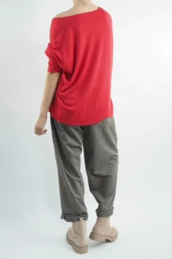 Made In Italy Classic Super Soft Fine Knit Top Cherry 8 Made In Italy Classic Super Soft Fine Knit Top Cherry -VogueCurve Store made in italy classic super soft fine knit cherry03.jpg