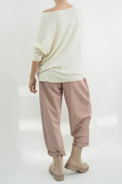 Made In Italy Classic Super Soft Fine Knit Top Winter White 8 Made In Italy Classic Super Soft Fine Knit Top Winter White -VogueCurve Store made in italy classic super soft fine knit ecru03.jpg