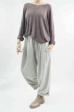 Made In Italy Classic Super Soft Fine Knit Top Hot Chocolate 10 Made In Italy Classic Super Soft Fine Knit Top Hot Chocolate -VogueCurve Store made in italy classic super soft fine knit hot chocolate04.jpg