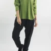 Made In Italy Classic Super Soft Ribbed Fine Knit Top Matcha /