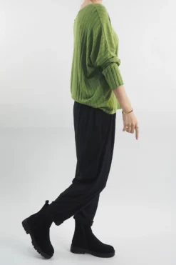 Made In Italy Classic Super Soft Ribbed Fine Knit Top Matcha / 8 Made In Italy Classic Super Soft Ribbed Fine Knit Top Matcha / -VogueCurve Store made in italy classic super soft ribbed fine knit matcha 3.jpg