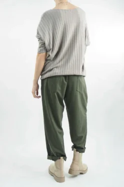 Made In Italy Classic Super Soft Ribbed Fine Knit Top Mocha -VogueCurve Store made in italy classic super soft ribbed fine knit mocha03.jpg